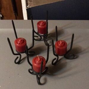 Black Iron Candle Holders